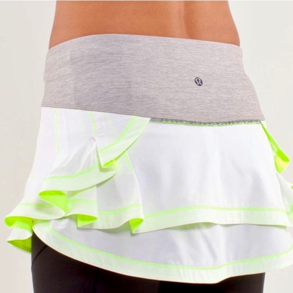 lululemon athletica Dresses & Skirts - **Lululemon Presta Skirt Reflective White & Neon**